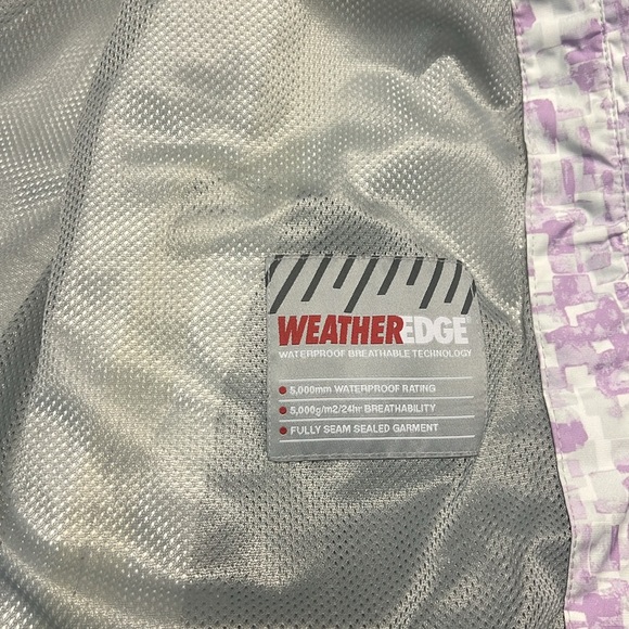 Eddie Bauer patterned weather edge rain jacket size large - Picture 3 of 3